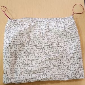 Isaac Mizrahi White and Black Print Drawstring Bag